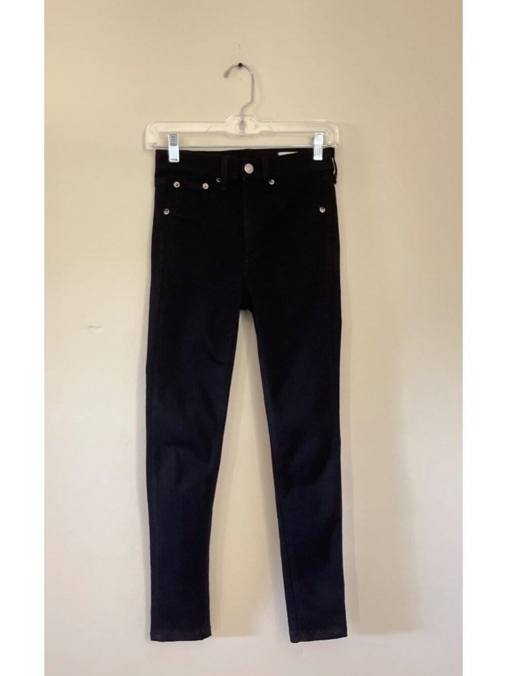 Rag & Bone Womens Size 25 Black High Rise Skinny Denim Jeans